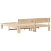 vidaXL Bed Frame Natural 70.87 x 78.74 in Solid Pine Wood