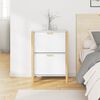 vidaXL Shoe Cabinet White 22.6x13.0x31.5" Engineered Wood