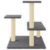 vidaXL Cat Tree Dark Grey Engineered wood, Plush, Sisal Medium Cat Tree