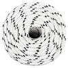 vidaXL Braided Boat Rope White 0.55 "x82.0 ' Polyester