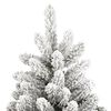 vidaXL Artificial Hinged Christmas Tree Green and white PVC and metal