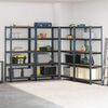 vidaXL 5-Layer Heavy-duty Shelves 4 pcs Anthracite Steel&Engineered Wood