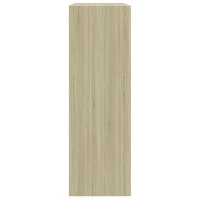 vidaXL Bookshelf White and Sonoma Oak 23.6"x9.4"x29.3" Engineered Wood
