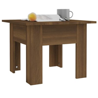 vidaXL Coffee Table Brown Oak 21.7"x21.7"x16.5" Engineered Wood