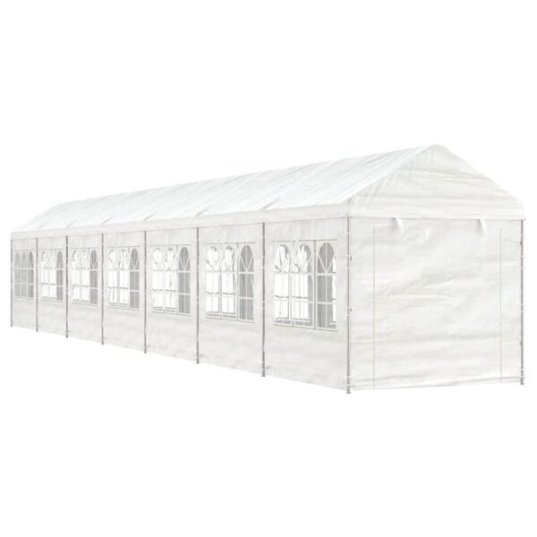 vidaXL Gazebo with Roof White 51.2'x7.5'x8.8' Polyethylene