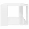 vidaXL Coffee Table High gloss white Particleboard Compact Stackable