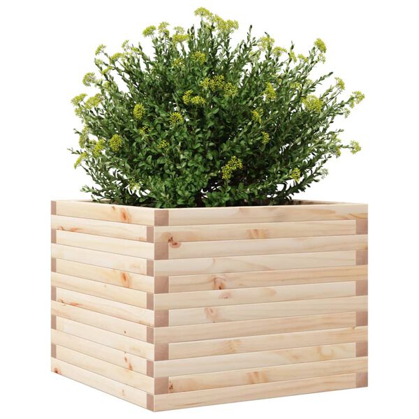 vidaXL Garden Planter Natural Wood Solid pine wood 23.6 in