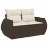 vidaXL Garden Sofa Set Brown