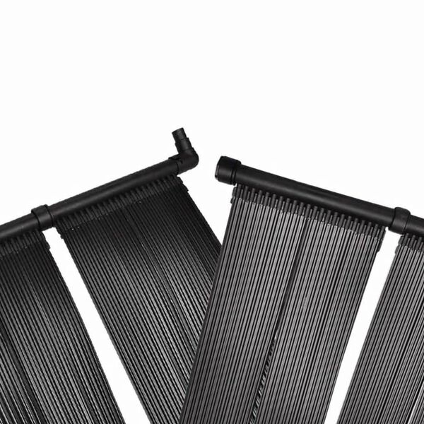 vidaXL Solar Pool Heater Set of 2 Black Polyethylene 244.1 x 29.5 in
