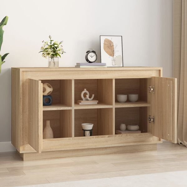 vidaXL Sideboard Sonoma Oak Engineered Wood Medium Sideboard