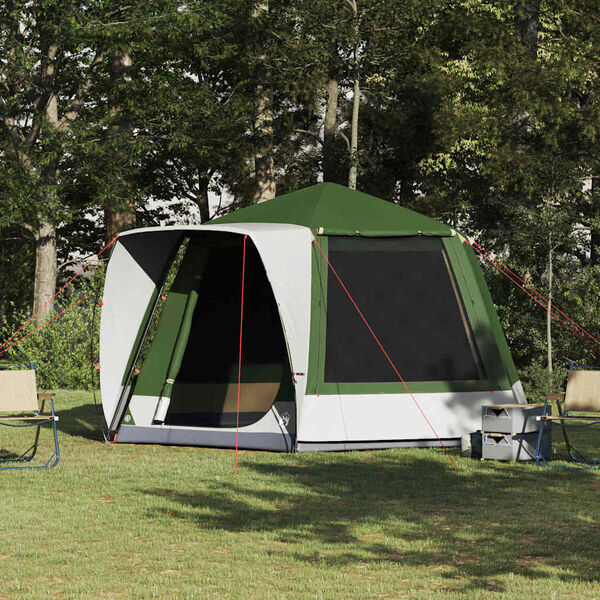 vidaXL Camping Tent Green 420 x 420 x 227 cm Polyester