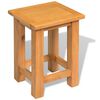 vidaXL End Table Oak Solid oak wood Compact Durable End Table