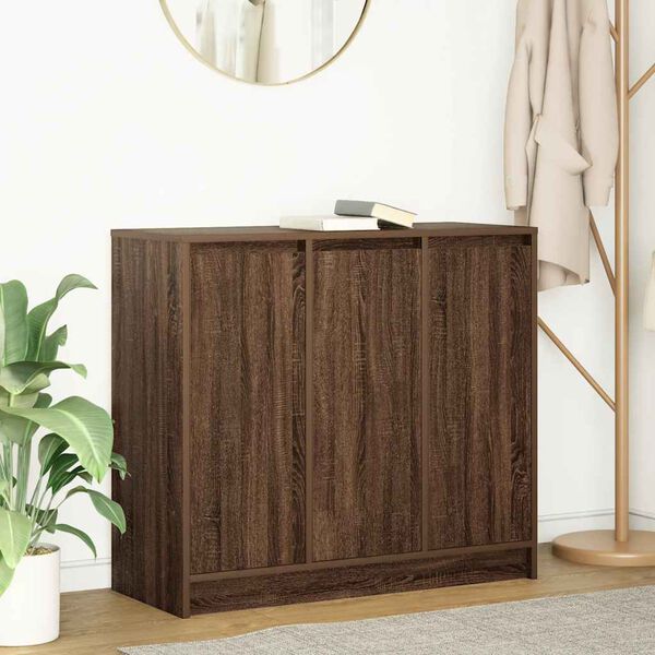 vidaXL Sideboard Brown oak Engineered wood Medium Sideboard