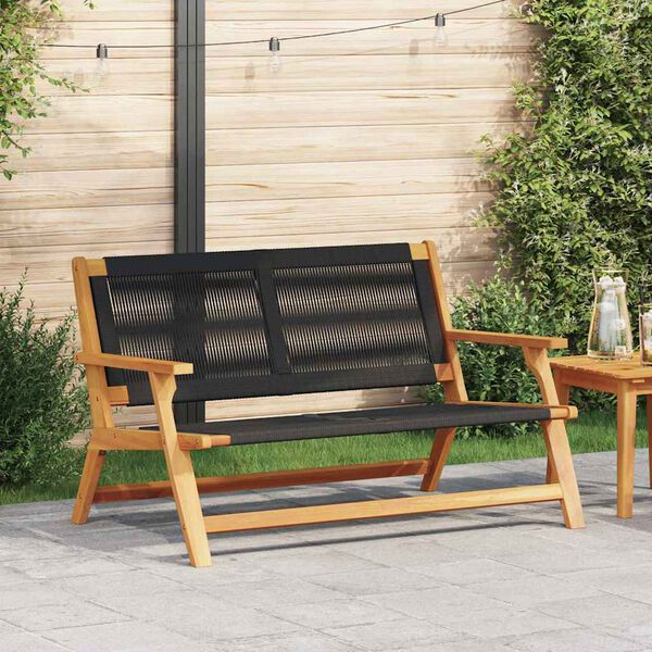 vidaXL Garden Furniture Black 78 x 122 x 73cm Solid Acacia wood