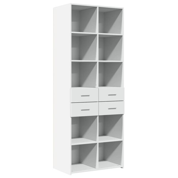 vidaXL Highboard White Engineered Wood Medium Highboard Rectangular