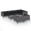 vidaXL Garden Lounge Set Dark Grey, Black