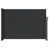 vidaXL Retractable Side Awning Black Polyester with PU coating Large
