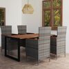 vidaXL 5 Piece Patio Dining Set Gray