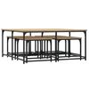 vidaXL Nesting Coffee Table Sonoma oak Engineered wood, metal Compact