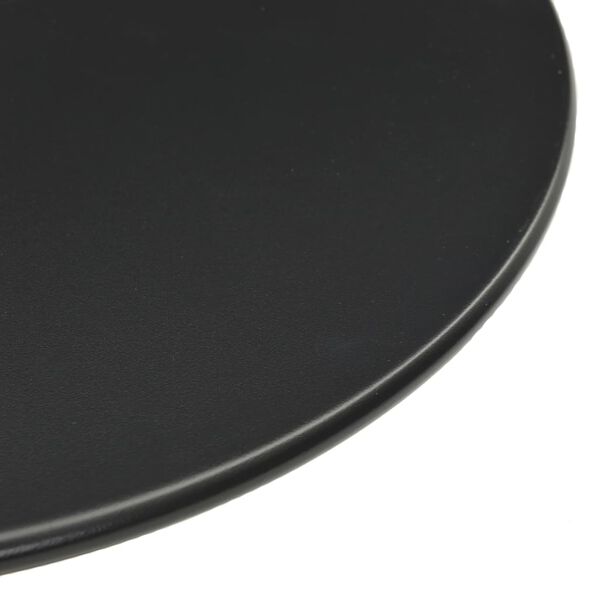 vidaXL Garden Table Black Powder-coated steel Compact Durable