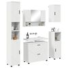 vidaXL Bathroom Furniture Set 5 pcs White Engineered Wood and Metal