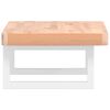 vidaXL Basin Shelf White, Beech Solid Beech Wood, Steel