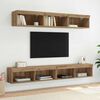 vidaXL TV Wall Cabinet Panama Artisan Oak 39.37 x 11.81 x 11.81 in