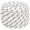 vidaXL Braided Boat Rope White 0.47 "x328.1 ' Polyester