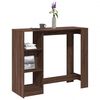vidaXL Bar Table Brown Oak Engineered Wood Tall Bar Table Rectangular