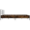 vidaXL Bed Frame Smoked Oak Engineered wood, Metal Super King Bed Frame