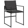 vidaXL Garden Dining Set Black, Dark Grey