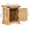 vidaXL Bedside Cabinet Natural Solid mango wood Compact Bedside Cabinet