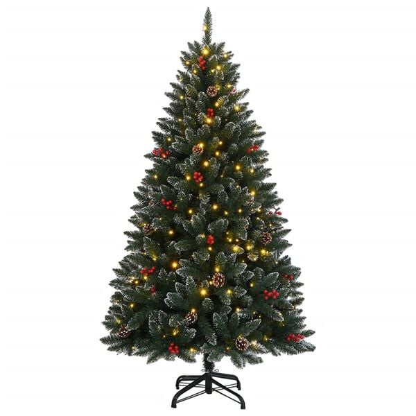vidaXL Artificial Christmas Tree Green and White