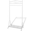vidaXL Clothing Rack White Steel 35.4 x 17.3 x 68.5 in Decorative Inlays