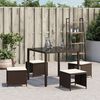 vidaXL Garden Stool Set of 4 Brown