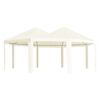 vidaXL Outdoor Gazebo Cream PA-coated polyester, powder-coated steel Large