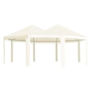 vidaXL Outdoor Gazebo Cream PA-coated polyester, powder-coated steel Large