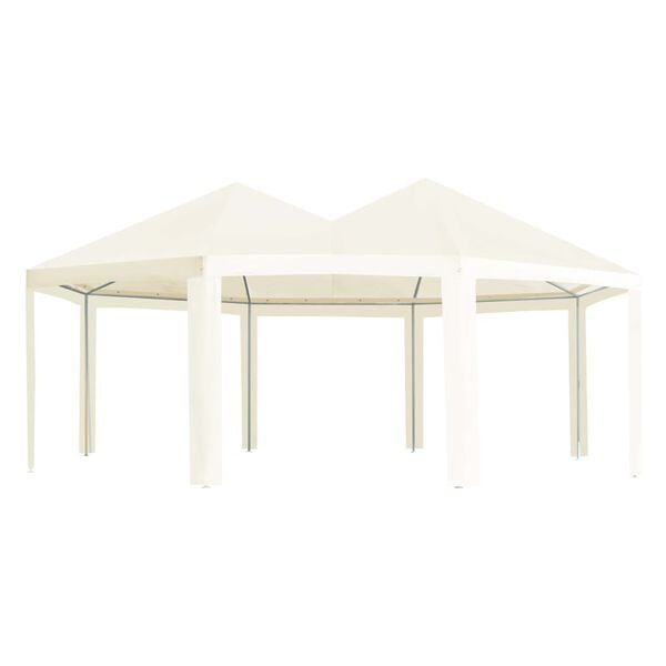 vidaXL Outdoor Gazebo Cream PA-coated polyester, powder-coated steel Large