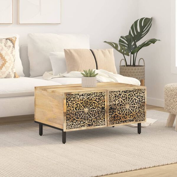 vidaXL Coffee Table 31.5"x19.7"x15.7" Solid Wood Mango