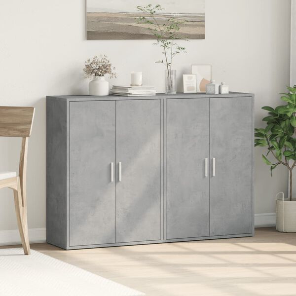 vidaXL Sideboard Concrete Grey Engineered Wood Standard Sideboard