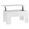vidaXL Coffee Table High gloss white Engineered wood Medium