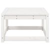 vidaXL Garden Footstool White Solid Pine Wood Standard Modular
