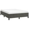 vidaXL Bed Frame Dark Grey Velvet, Plywood, Engineered wood Full Storage