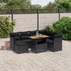 vidaXL Garden Sofa Set Black