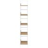 vidaXL Shelf Cabinet Oak and white Engineered wood, steel