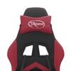 vidaXL Gaming Chair Black and Wine Red Faux Leather