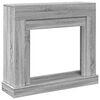 vidaXL Fireplace Surround Grey Sonoma 39.4x11.8x34.4" Engineered Wood