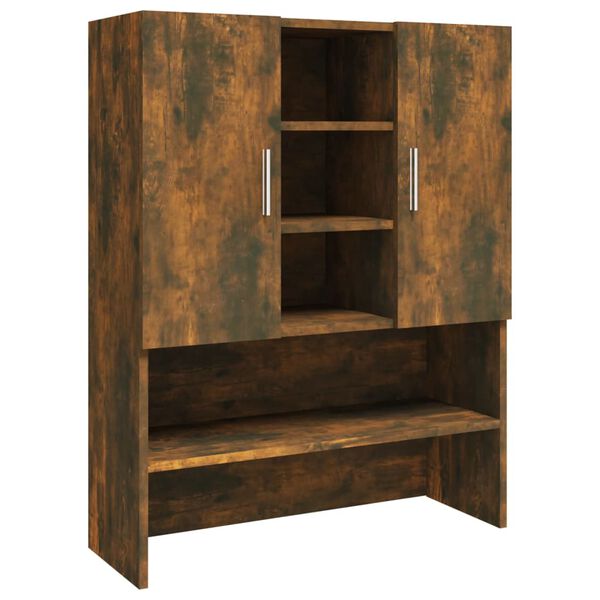 vidaXL Washing Machine Cabinet Smoked Oak 27.8x10.0x35.4"