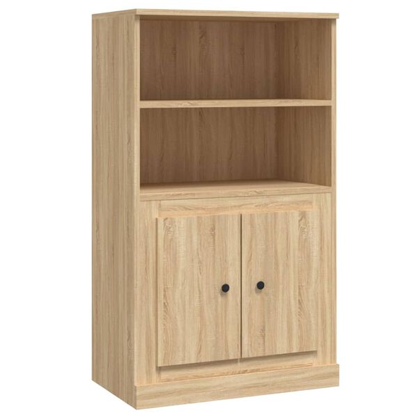 vidaXL Highboard Sonoma Oak Engineered wood 23.6 x 14.0 x 40.7 in