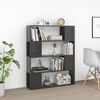 vidaXL Book Cabinet Room Divider High gloss grey Engineered wood Medium